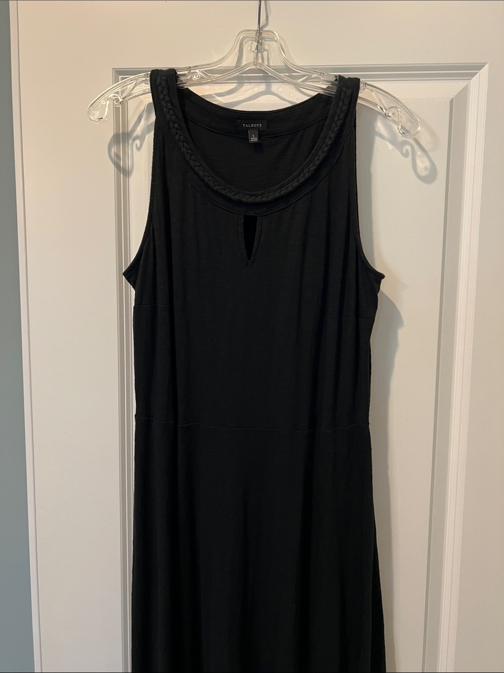 Talbots Black Knit Sleeveless Maxi Dress
